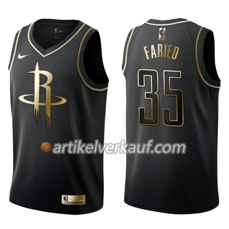 NBA Houston Rockets Trikot Kenneth Faried 35 Nike Schwarz Golden Edition Swingman - Herren